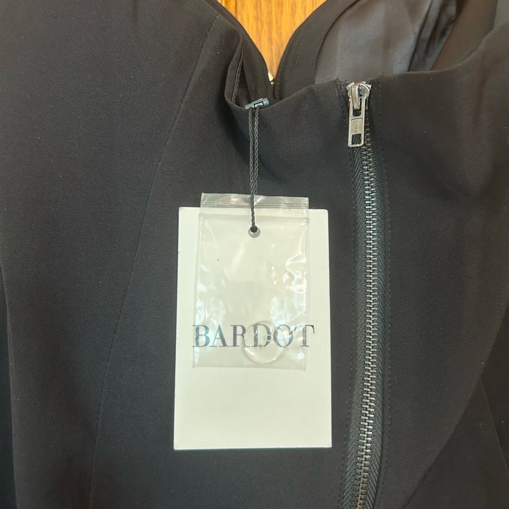 Bardot Black Strapless Dress with Silver Accents - Picture 8 of 10